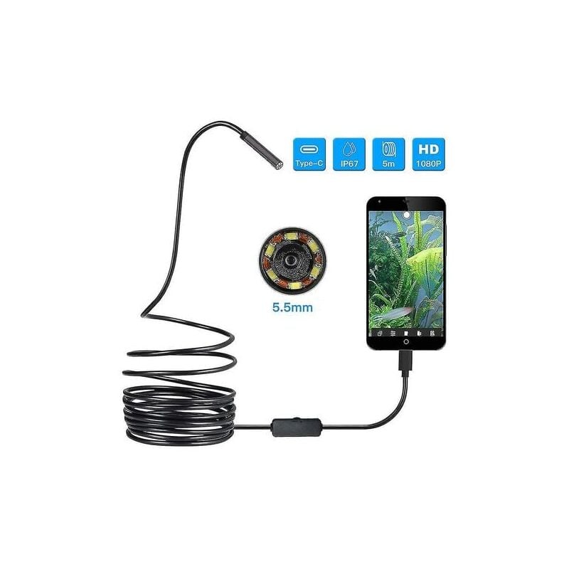 LaBlanc - Endoscope sans fil 1080p Hd Wifi Endoscope Caméra d'inspection(5m)