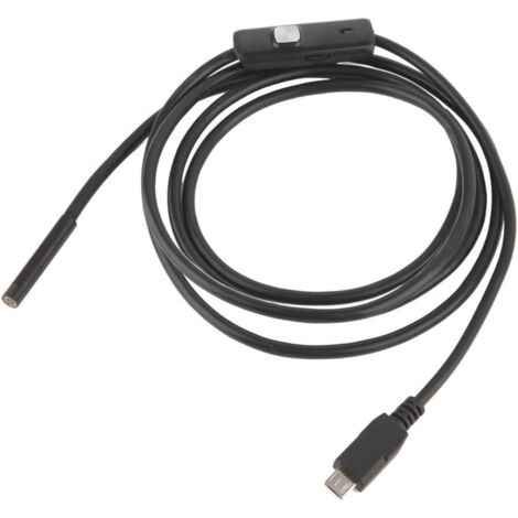 Endoscope USB 2 en 1 IP67 étanche Caméra d'inspection avec 6 LED et câble serpent de 5,5 m Adaptateur USB pour téléphone Android et tablette – Longueur du câble : 10 m