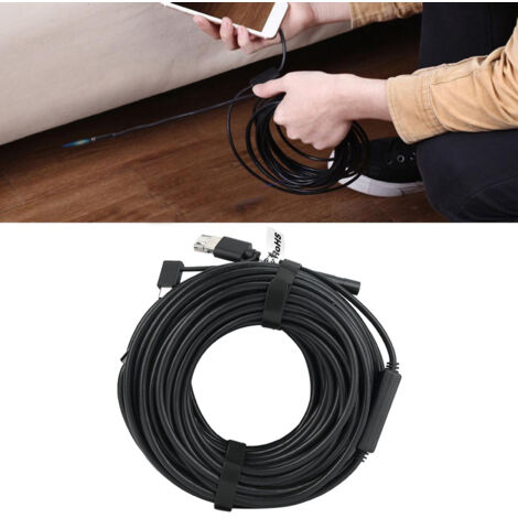 Endoscope USB 20 mètres Caméra d'Inspection 8.5 mm Étanche pour Mécanique Auto