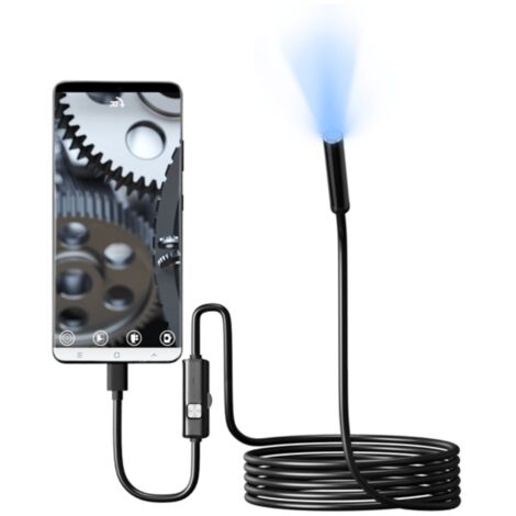 Endoscope USB-C IP67 étanche 5m pour Android et Windows, noir