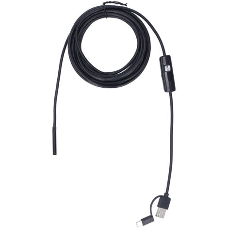 Endoscope USB Type C pour Android, Caméra d'Inspection 5m avec Éclairage LED pour Voiture, Compatible Téléphone et PC