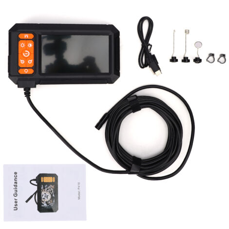 Endoscopio industriale digitale 1080P - Telecamera IP67 da 8 mm, schermo IPS da 4,3", cavo semirigido da 5 m (16,4 piedi).