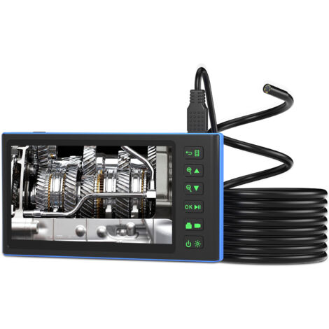 Endoskop mit zwei Kameras, 7-Zoll-IPS-Farbbildschirm, 6 LEDs, 1080p-Foto- und Videoaufzeichnung, wasserdichter IP67-Schlangenkamera und 2-Megapixel-Inspektionskamera mit TF-Kartensteckplatz