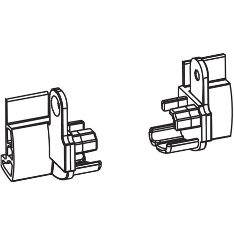 Endstücke TRANSIT 58 - 76 für Flügeldichtung Falz 12 mm, Kunststoff schwarz-grau