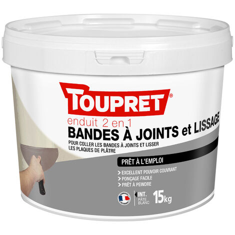 Enduit 2en1 Bandes à Joints Et Lissage Pâte 15kg