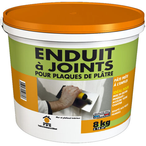 Enduit à Joint Pâte 8kg - Application Facile et Lissage Parfait - Finition Lisse et Durable - Pour Joints de Plaques de Plâtre - Usage Intérieur