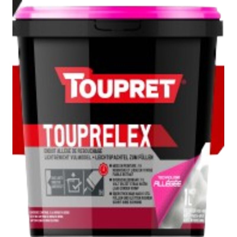 Enduit de rebouchage allégé Touprelex Conditionnement: 1L