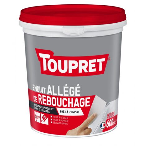 Enduit allégé de rebouchage pâte Toupret  Conditionnement: 400GR