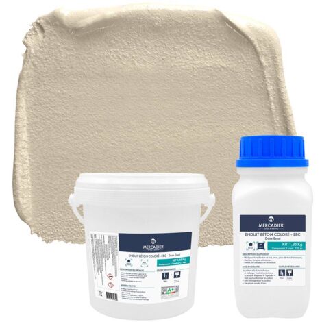 Béton Ciré - Enduit Béton Coloré - Noisette - 29,5kg (Poudre en Sac + Liant)