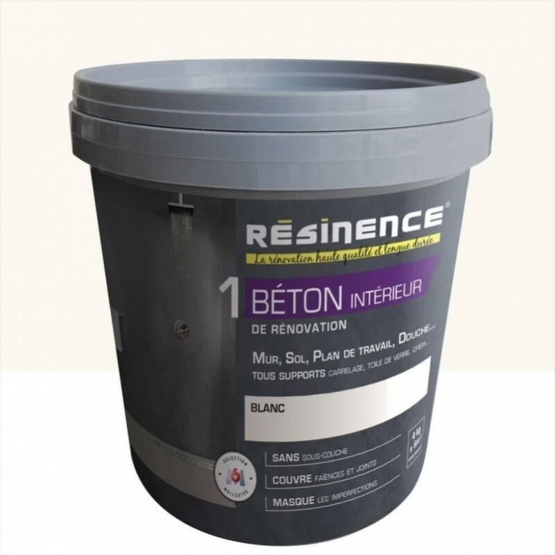 Resinence - Enduit, Béton blanc, 4 kg