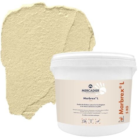 Enduit Chaux Naturelle Les 3 Matons - MarbrexL Teinté Pigment (Int/Ext) - Oli - 5 Kg - Sourd