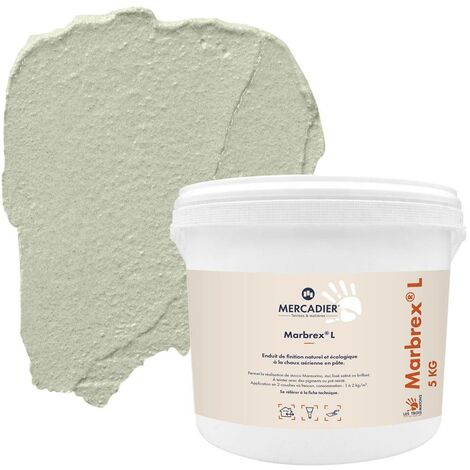 Enduit Chaux Naturelle Les 3 Matons - MarbrexL Teinté Pigment (Intérieur) - Oulivié - 5 Kg - Sourd