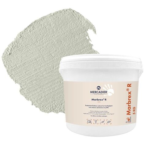 Enduit Chaux Naturelle Les 3 Matons - MarbrexR Teinté Pigment(Intérieur) - Sormiou - 5 Kg - Sourd