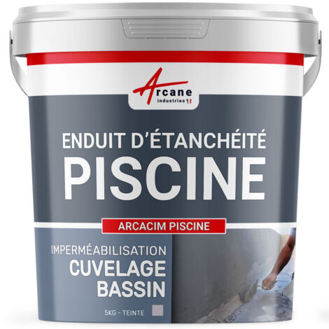 Enduit de Cuvelage - Enduit Hydrofuge pour étanchéité Piscine et bassin | ARCACIM PISCINE ARCANE INDUSTRIES Blanc - 5 Kg