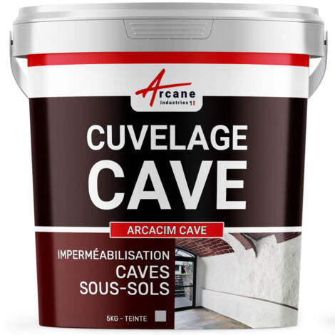 Enduit de Cuvelage Hydrofuge - Etanchéité Cave - Garage - Sous-sols | ARCACIM CAVE ARCANE INDUSTRIES Blanc - 25 Kg