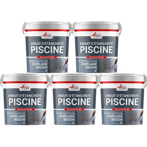 Enduit de Cuvelage - Enduit Hydrofuge pour étanchéité Piscine et bassin | ARCACIM PISCINE ARCANE INDUSTRIES Blanc - 5 Kg