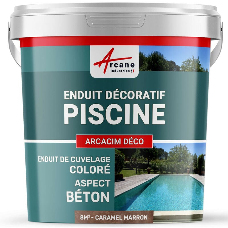 Arcane Industries - Décoration piscine enduit de cuvelage finition béton ciré arcacim deco - 8 m² Caramel Marron