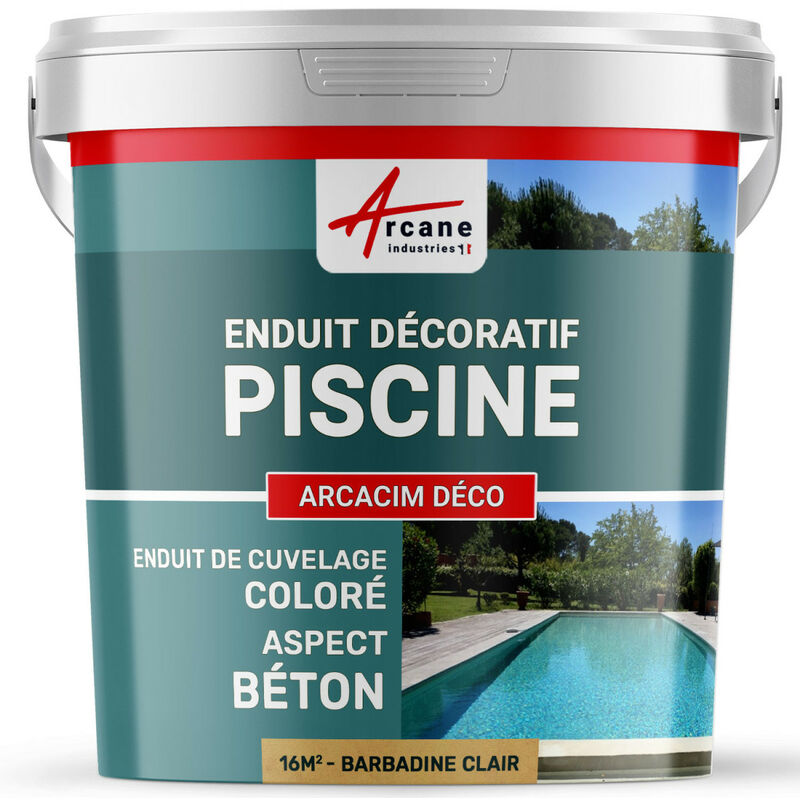 Arcane Industries - Décoration piscine enduit de cuvelage finition béton ciré arcacim deco - 16 m² Barbadine Clair Barbadine Clair