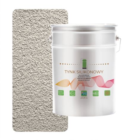 Enduit de façade extérieur en silicone gris chaud 1,5 mm qualité supérieure 25 kg