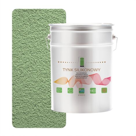 Enduit de façade extérieur en silicone vert olive 1,5 mm, qualité supérieure, 25 kg