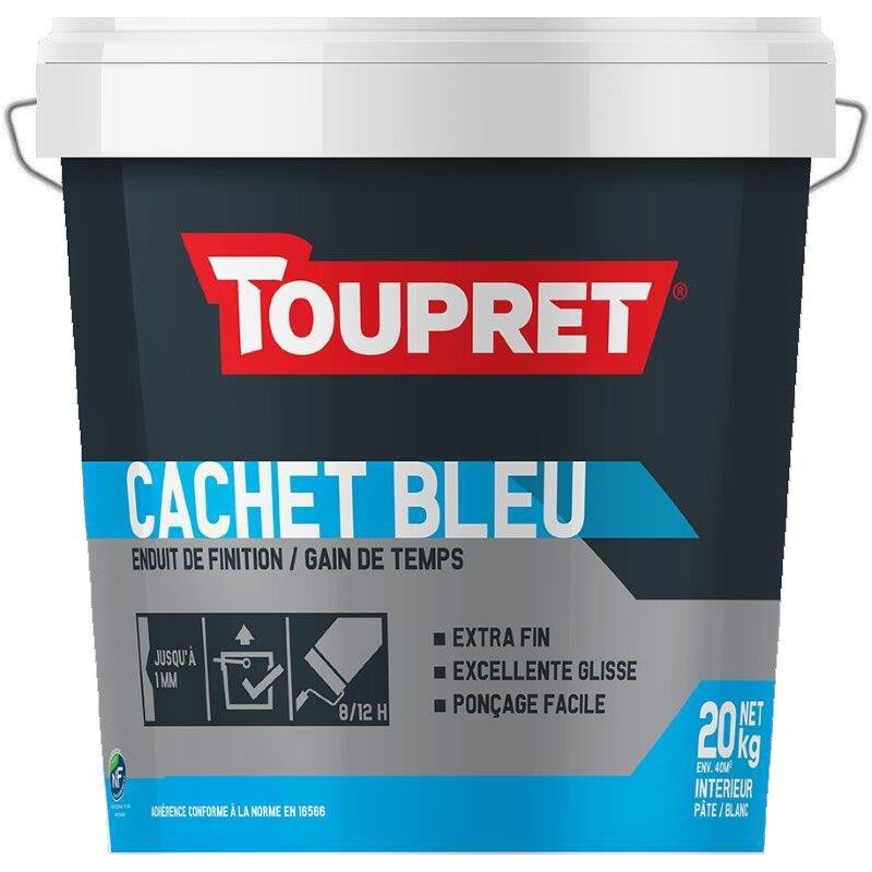 Toupret - Enduit de finition Cachet Bleu pâte 20kg