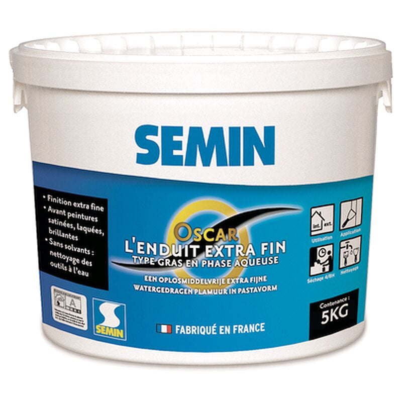 Semin - Enduit de finition extra fin oscar finition impeccable à laquer Conditionnement: 5 kg