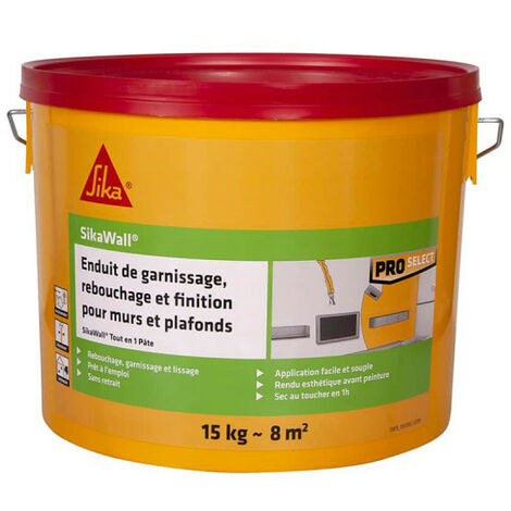 Enduit de garnissage SIKA SikaWall tout en 1 en pâte - 15kg
