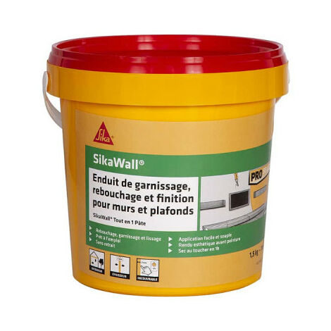 Enduit de garnissage SIKA SikaWall tout en 1 en pâte - 1,5kg