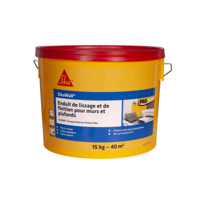 Sika - Enduit de lissage Wall et de finition en pâte - 15kg