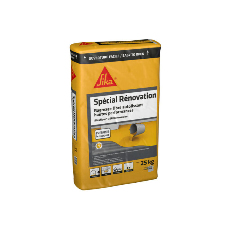 Enduit de ragréage autolissant fibré Sika Sika floor 320 rénovation - 25 kg