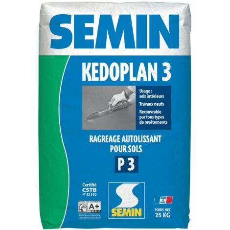Enduit de ragréage autolissant Semin Kedoplan 3 - Intérieur - sac 25 kg