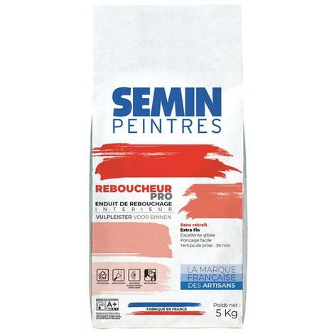 Enduit de rebouchage en poudre 5 kg - SEMIN