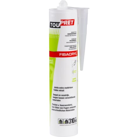 Toupret – Enduit de rebouchage fissures 310ml – Application facile – Séchage rapide – Finition lisse et durable – Pour murs et plafonds - FIBAC310D