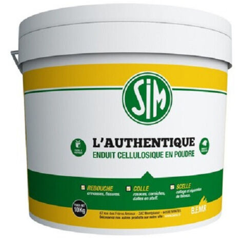 Enduit de rebouchage intérieur en poudre 10kg – Pour béton armé et espaces confinés – Résistance accrue et application facile – SIM - BMSIM10