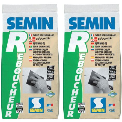 Enduit de Rebouchage Semin R - Intérieur - Poudre - Sac 5 kg (lot de 2)
