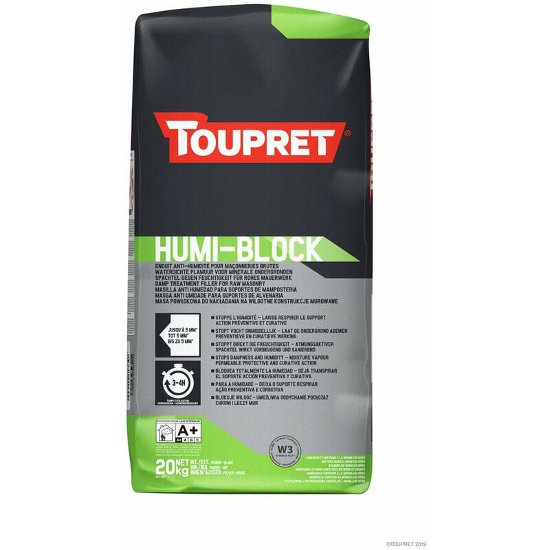 Toupret - Enduit Bâtiment HumiBlock 20kg