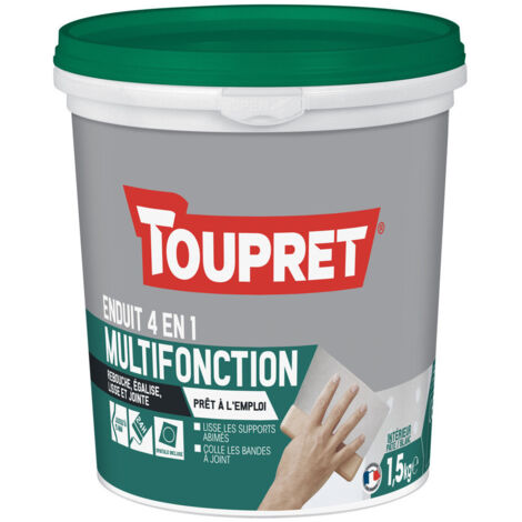 ENDUIT MULTIFONCT 4 EN1 PATE 1.5KG POT + SPATULE TOUPRET BCMULP1.5