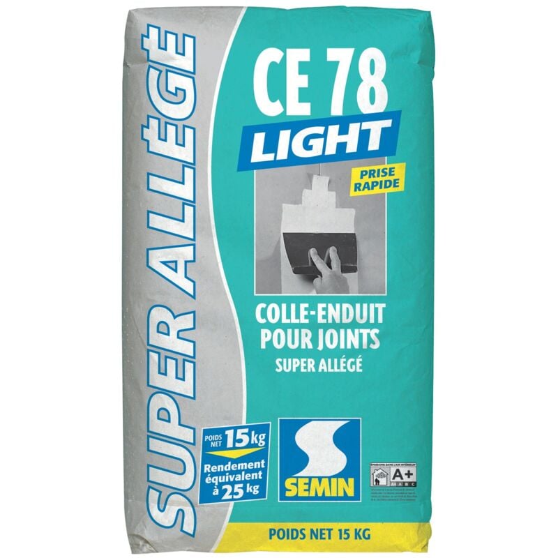Semin - Enduit pour joint allégé ce 78 Llight 2 heures - sac de 15 kg