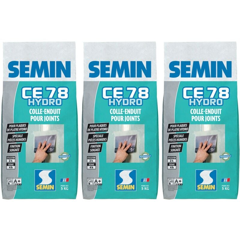 Enduit pour Joint Semin ce 78 Hydro - Poudre - Sac de 5 kg (lot de 3)