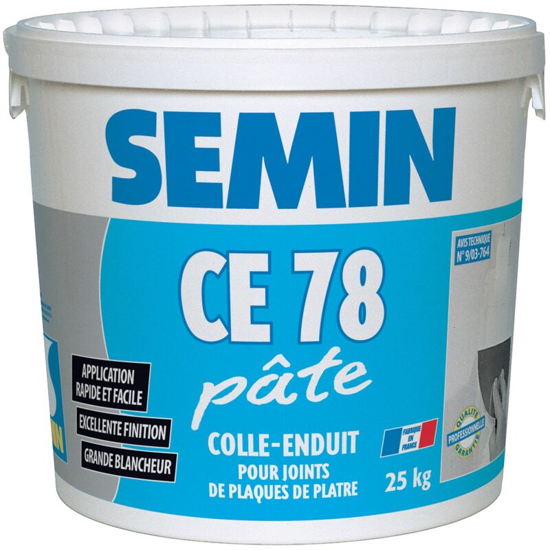 Enduit pour joint Semin ce 78 pâte - prêt à l'emploi - sac de 25 kg