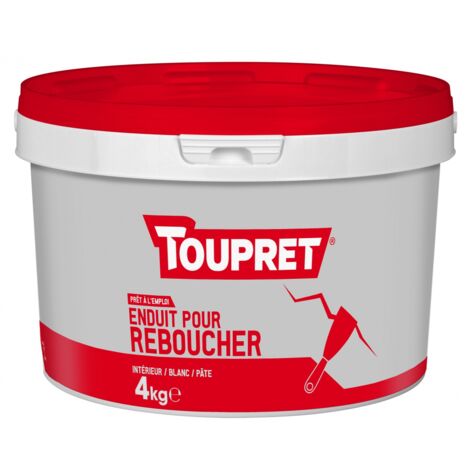 ENDUIT POUR REBOUCHER EN PÂTE CHANTIER TOUPRET 4KG BCERP04