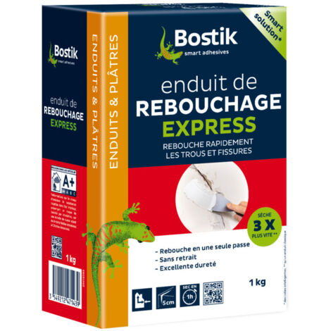 Enduit rebouchage express poudre Bostik  Conditionnement: 1KG
