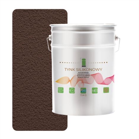 Enduit silicone 8017 pour façade extérieure, brun chocolat, 1,5 mm, 15 kg