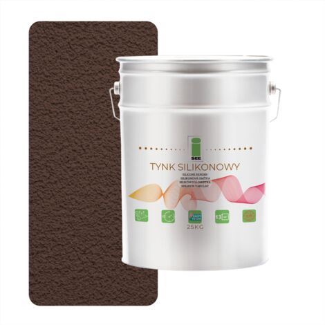 Enduit silicone 8017 pour façade extérieure, brun chocolat, 1,5 mm, 25 kg
