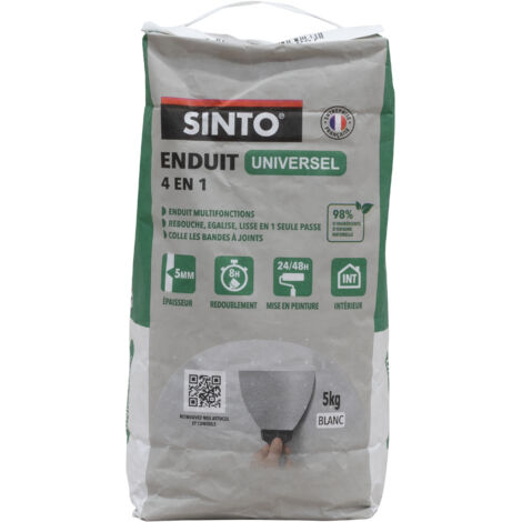 Enduit universel poudre 5kg Blanc SINTO