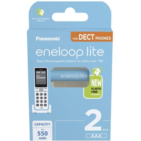eneloop eneloop lite DECT HR03 Batteria ricaricabile Ministilo (AAA) NiMH 550 1.2 V 2 pz.