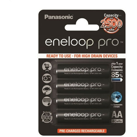 ENELOOP P 4XAA - eneloop, NiMh Akku, AA (Mignon), 2450 mAh, 4er-Pack (BK-3HCDE-4BE)