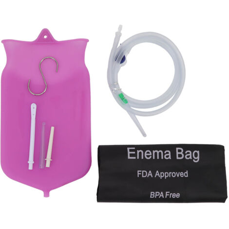 Enema Bag Kit Professional Reusable Silicone BPA Free 2L Coffee Enema Bag Kit for Health Care
