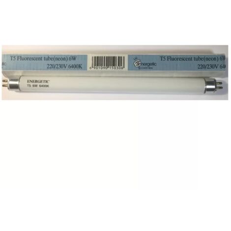 Energetic Lighting EL6W6400K Tube T5 Mini Fluorescent G5 6W 6400K 220/230V L210mm
