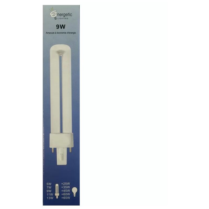 Energetic Lighting YDN9-U Bombilla G23 9W 525lm L=165mm - ahorro energético - larga duración - blanco, Blanca